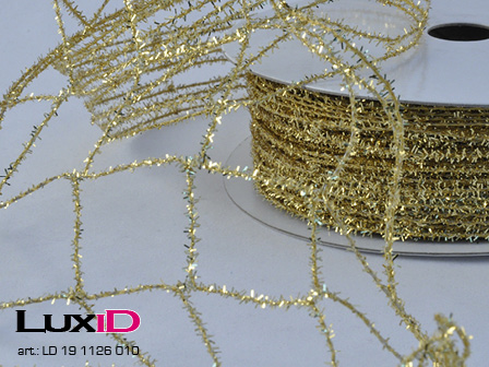 Stretchy Rhomb Wired 19 gold 25mm x 10m